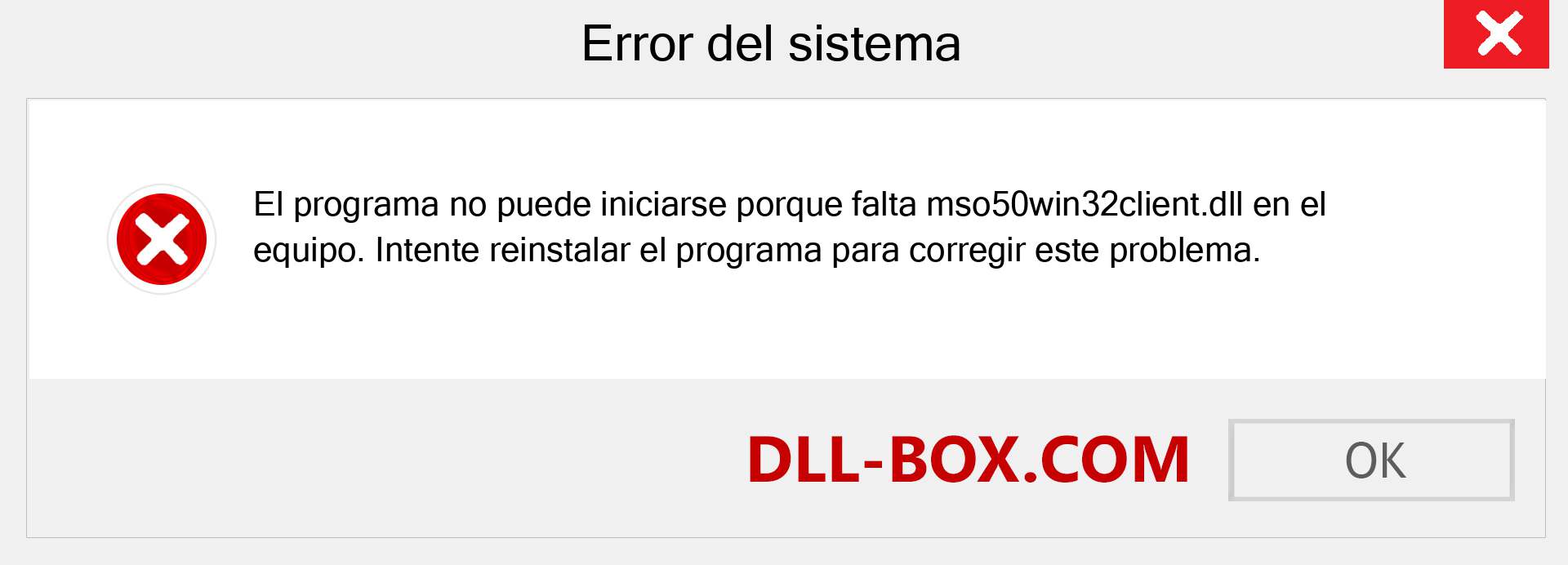 ¿Falta el archivo mso50win32client.dll ?. Descargar para Windows 7, 8, 10 - Corregir mso50win32client dll Missing Error en Windows, fotos, imágenes