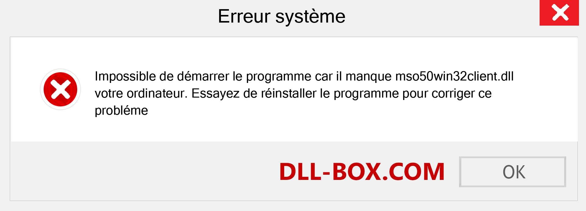 Le fichier mso50win32client.dll est manquant ?. Télécharger pour Windows 7, 8, 10 - Correction de l'erreur manquante mso50win32client dll sur Windows, photos, images