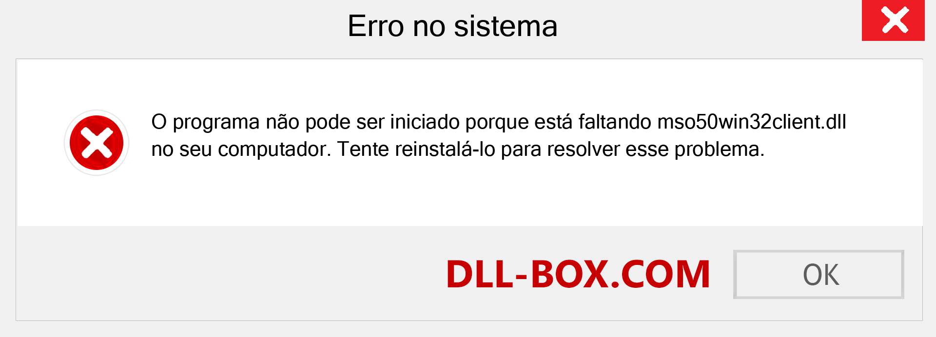 Arquivo mso50win32client.dll ausente ?. Download para Windows 7, 8, 10 - Correção de erro ausente mso50win32client dll no Windows, fotos, imagens